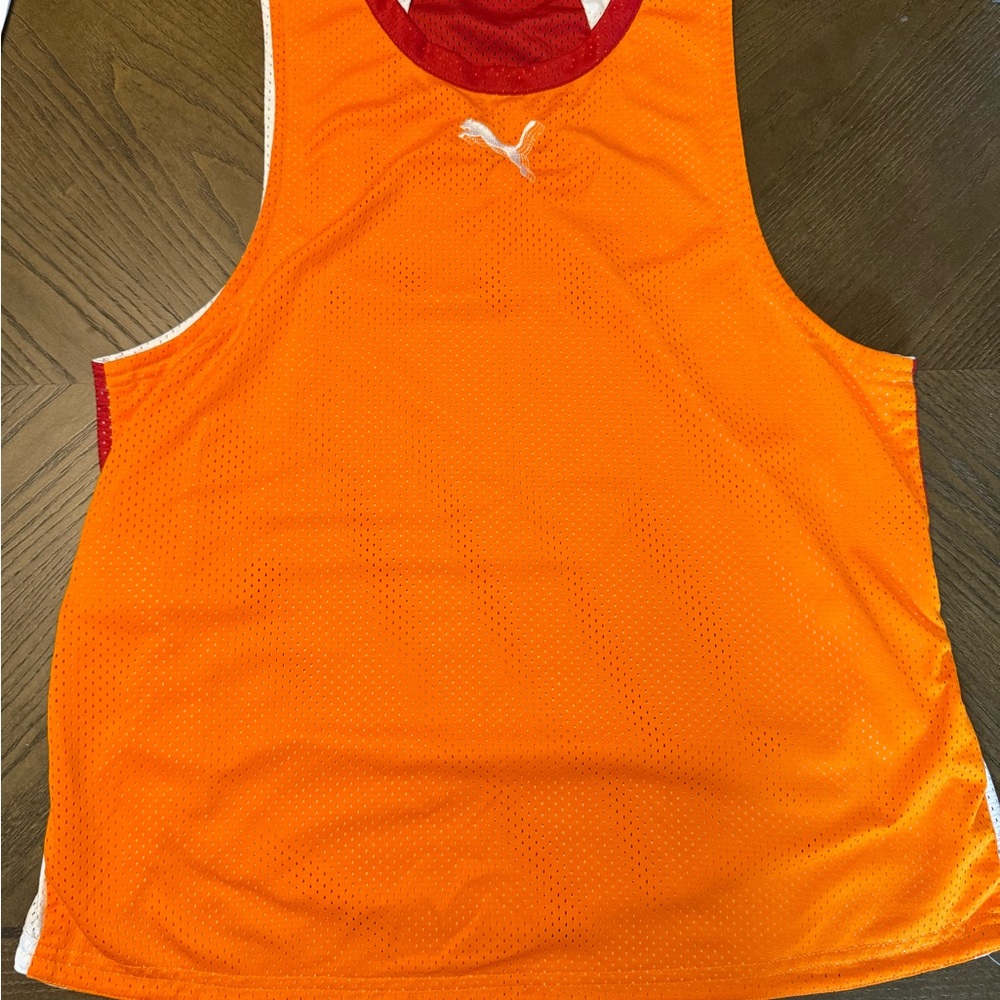 Puma Red and Orange Mesh Tank Top, Reversible.  Breanna Stewart Collection